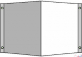 Winkelschild blanko ALU 150x150mm (Wandmontage)