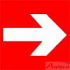 Flèche droite/gauche - Signalisation prougeection-incendie /feuille autocollant rouge 200x200