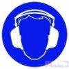 Verbots-und Gebotsschilder Gehörschutz benutzen / ALU 200 mm