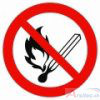 Flamme nue interdite /feuille autocollant 200 mm