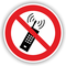 Interdiction de téléphone / feuille autocollant 200 mm