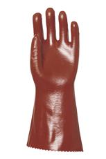 PVC-Handschuh 36 cm, rot, Grsse 10