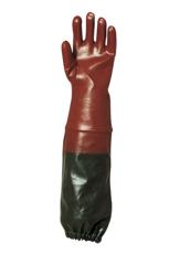 PVC-Handschuh 70 cm, rot, Grsse 10