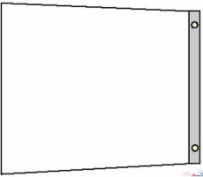 Fahnenschild blanko ALU 400x200mm (Wandmontage)