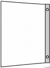 Fahnenschild blanko ALU 150x150mm (Wand- oder Deckenmontage)