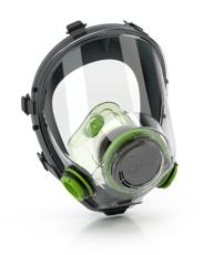 Thermoplastische Vollgesichtsmaske fr zwei Filter