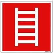 Leiter rot, 200x200mm, nachleuchtend, Aluminium