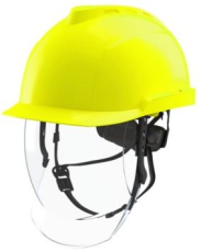 MSA V-Gard 950 Helm Neongelb unbelftet, integr. Visier