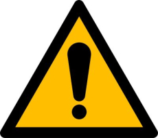 Allgemeines Warnzeichen, 200x200mm, Selbstklebefolie