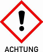 Gefahrstoffaufkleber Gesundheitsschdlich mit Text Achtung, 100x120mm, Selbstklebefolie