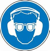 Geh�r- und Augenschutz benutzen, � 200mm, Kunststoff