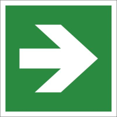 Richtungspfeil gerade, 200x200mm, nachleuchtend, Kunststoff