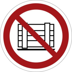 Abstellen oder lagern verboten, � 100mm, Selbstklebefolie