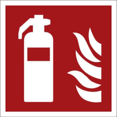 Feuerl�scher, 150x150mm, nachleuchtend, Selbstklebefolie