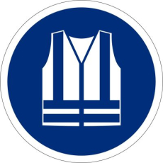 Warnweste benutzen, � 100mm, Kunststoff