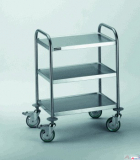 Edelstahl-Servierwagen leicht/ 3 Borde 600x400mm