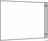 Fahnenschild blanko ALU 300 x 150 mm (Wandmontage)