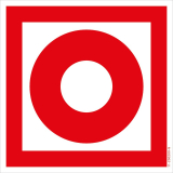 Brandmelder (manuell) - Lschgerte-Markierung, 150x150mm, nachleuchtend, Selbstklebefolie