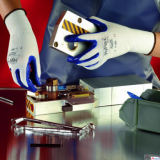 HyFlex Handschuhe 11-900 Nitrilbeschichtet blau-weiss