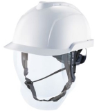 MSA V-Gard 950 Premium Industrie- & Elektrikerhelm mit integriertem Visier, weiss