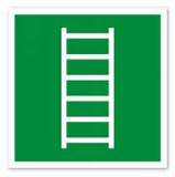 Leiter gr�n, 200x200mm, nachleuchtend, Aluminium