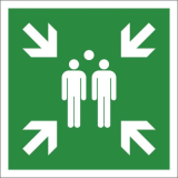 Sammelstelle, 200x200mm, nachleuchtend, Kunststoff