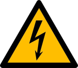 Warnung vor elektrischer Spannung, 200x200mm, Selbstklebefolie