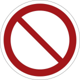 Allgemeines Verbot,  100mm, Selbstklebefolie
