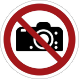 Fotografieren verboten,  100mm, Selbstklebefolie