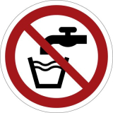 Kein Trinkwasser,  100mm, Kunststoff