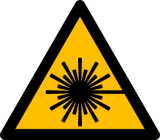 Warnung vor Laserstrahl, 200x200mm, Selbstklebefolie
