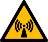 Warnung vor nicht ionisierender Strahlung, 100x100mm, Kunststoff