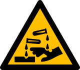 Warnung vor �tzenden Stoffen, 400x400mm, Aluminium