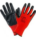 Schnittschutzhandschuh Nitril beschichtet rot, EN 388 : 2016; 4X43D