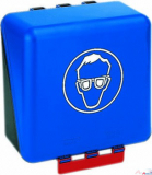 SecuBox MIDI B Augenschutz blau mit Einsatz fr 4 Brillen 23,6x22,5x12,5 cm